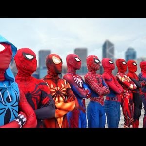 What If 10 SPIDER-MAN in 1 HOUSE ??? || Hey All SuperHero , Go To Trainning Nerf Gun !!