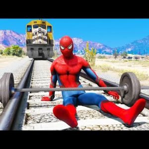 GTA 5 Spiderman vs Train (Train vs Spider-Man) Gameplay