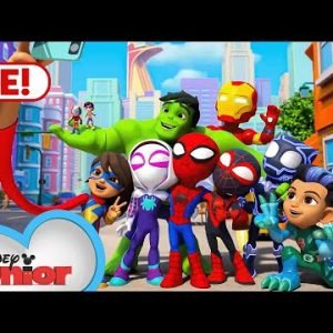 🔴  LIVE! NEW SPIDEY FULL EPISODES & SHORTS | Marvel’s Spidey and his Amazing Friends | @disneyjunior