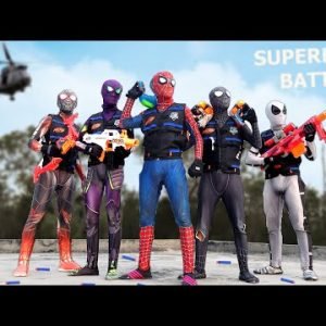 PRO 5 SUPERHERO Survival Battle || Which Spider-Man Will Win ??? ( Epic Nerf War ) by FLife TV