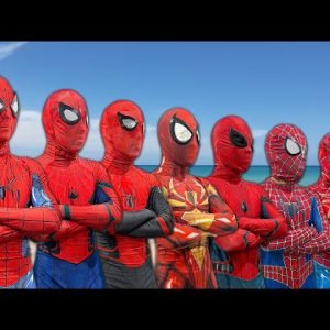 What If 7 SPIDER-MAN in 1 HOUSE ??? || Hey All SuperHero , Go To Trainning Nerf Gun !!