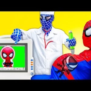 Team Spider-Man: Spider Girl Pregnant Poisonous Spider | Police Spider-Man Gun Nerf