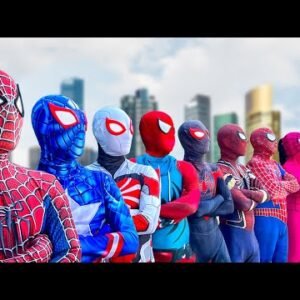 What If 9 SPIDER MAN in 1 HOUSE ??? || Hey All SuperHero , Go To Trainning Nerf Gun !! – Follow Me