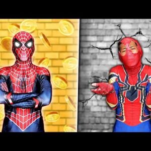 Team Spider-Man RICH vs POOR ( Comedy Video ) ft @AlphaHeroinOhio