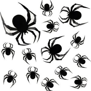Coogam 60 PCS Halloween 3D Spiders Decoration Review