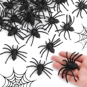 NQEUEPN 30pcs Realistic Plastic Spiders Review
